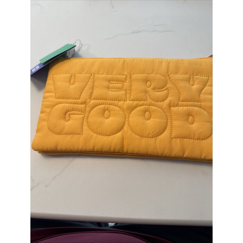 Tabitha Brown “Very Good” Zippered Travel Pouch Yellow Gold Target New